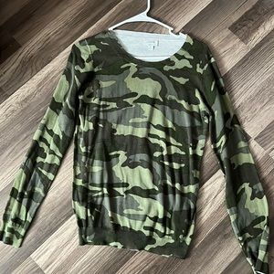 J Crew camo sweater